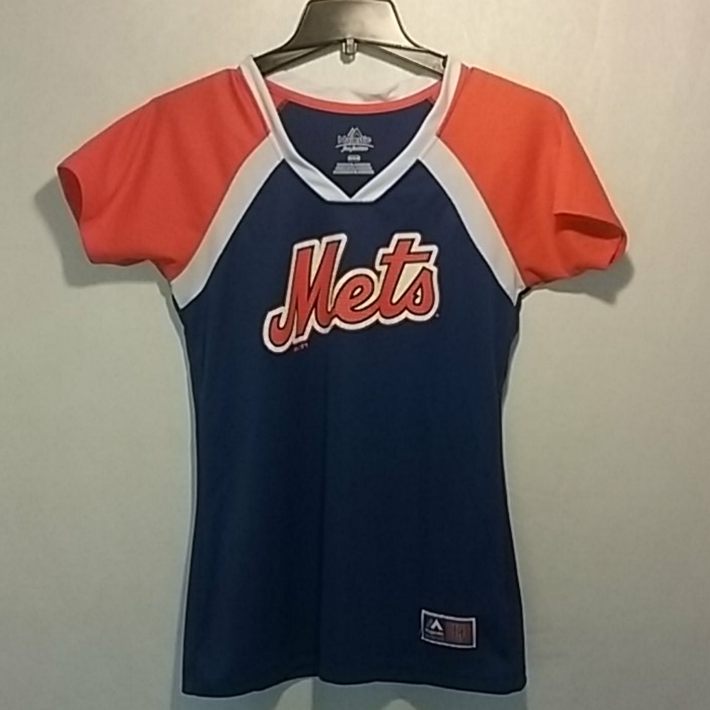 * 4/$25 Majestic Fan Fashion women's top size M Mets